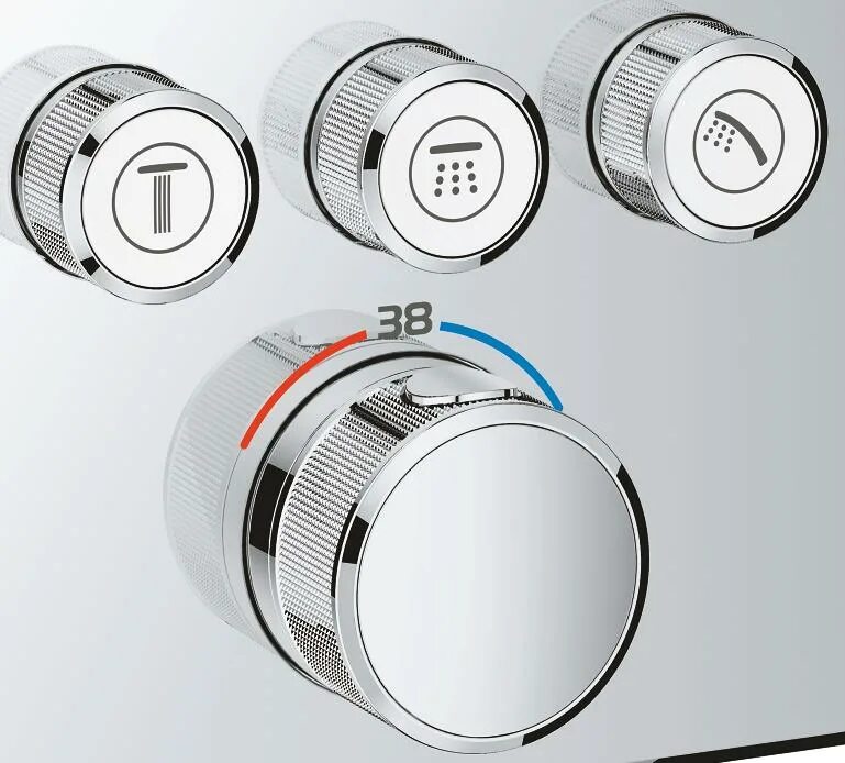 Grohe Grohtherm SMARTCONTROL 29126000. Смеситель Grohe SMARTCONTROL. Термостат Grohe Grohtherm SMARTCONTROL 29126000 для душа. Смеситель Grohe Grohtherm SMARTCONTROL.