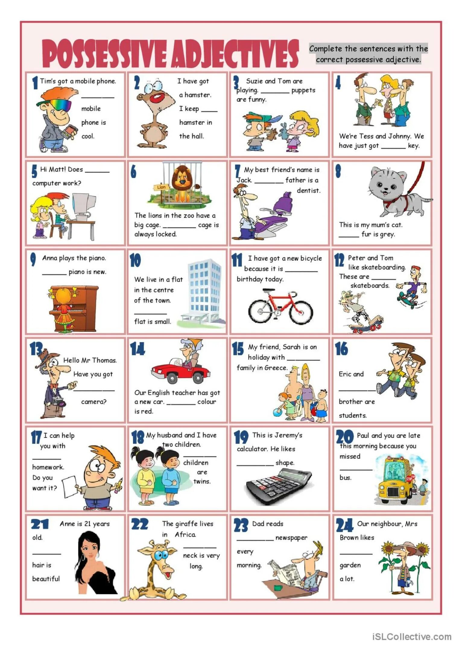 Possessive adjectives. Притяжательные местоимения Worksheets. Possessive adjectives Worksheets. Possessive adjectives в английском. Tom has a lot of