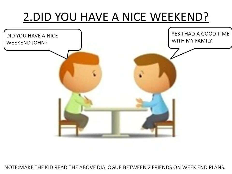Did you have a weekend