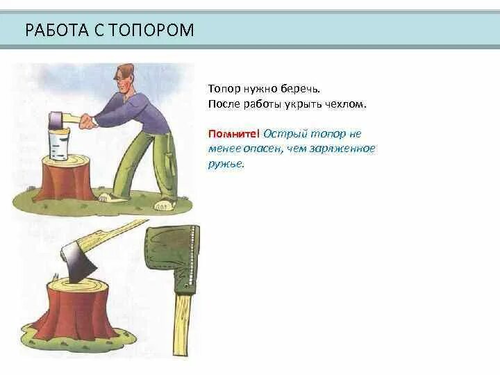 Работа топором. Техника безопасности при работе с топором. Правила работы топором. Рубить повсюду