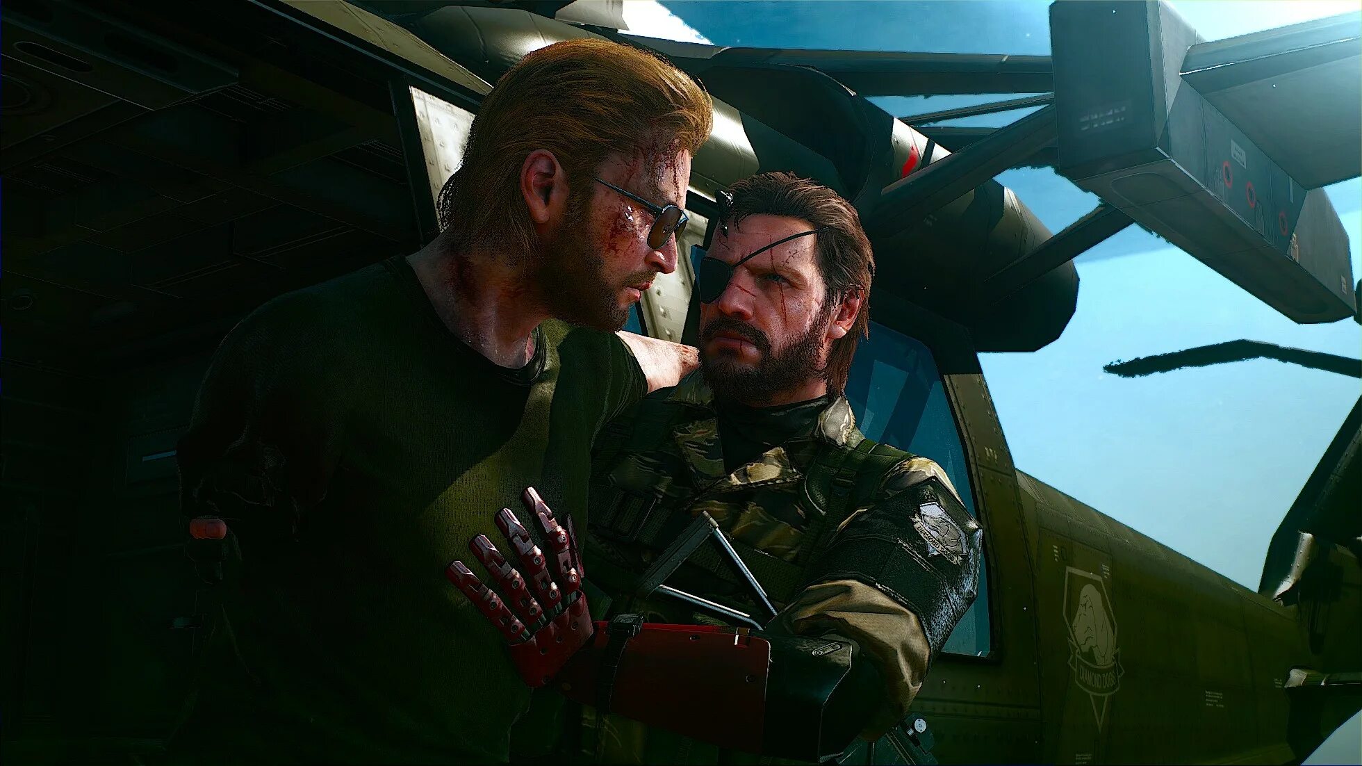 Смерть биг босса. Metal Gear Solid 5: the Phantom Pain. Казухира Миллер и Биг босс. Metal Gear Solid 5 the Phantom Pain Миллер. MGS 5 big Boss Ocelot Miller.