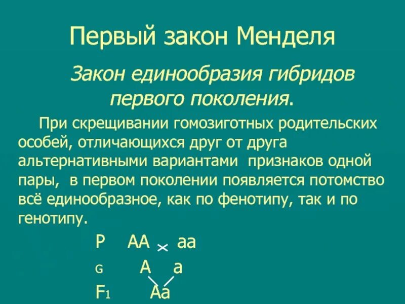 Гомозиготный генотип пример. Как формулируется первый закон Менделя. 1 Закон Грегора Менделя формулировка. Первый и второй закон Грегора Менделя. Схема скрещивания 1 закон Менделя.