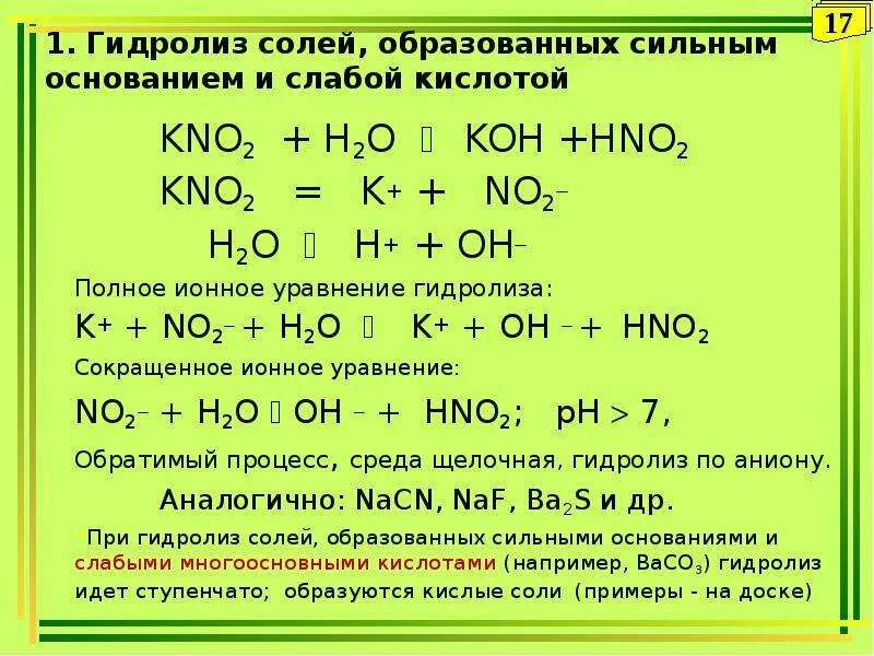 Дописать уравнение реакции koh hno3. Примеры уравнений реакций гидролиза. Гидролиз k2s слабый. Составление уравнения гидролиза солей. Гидролиз солей уравнения реакций.