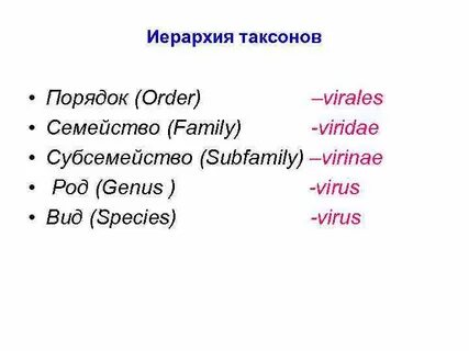 Систематика латынь