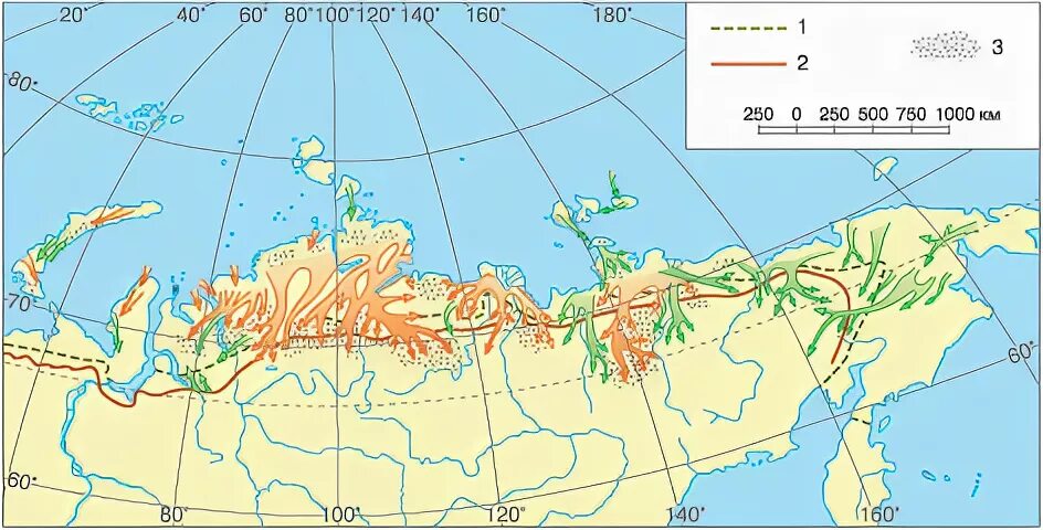 К каким границам примыкает северная граница тайги