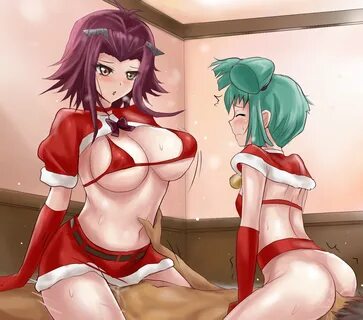 r-binon, akiza izinski, izayoi aki, luna (yu-gi-oh!), christmas, yu-gi-...