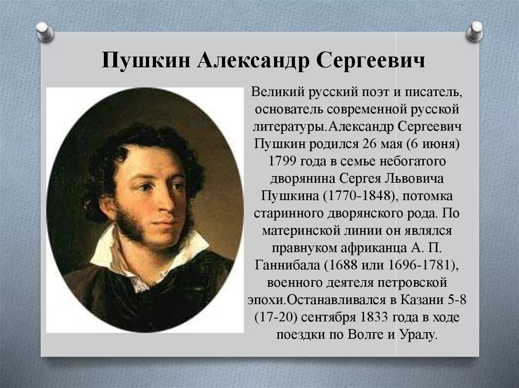 Рассказ о александре сергеевиче