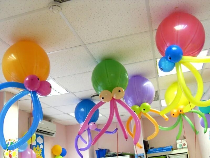 Украшение шарами. Поделки из воздушных шариков. Оформление праздника воздушными шарами. Украшения из воздушных шаров своими руками.
