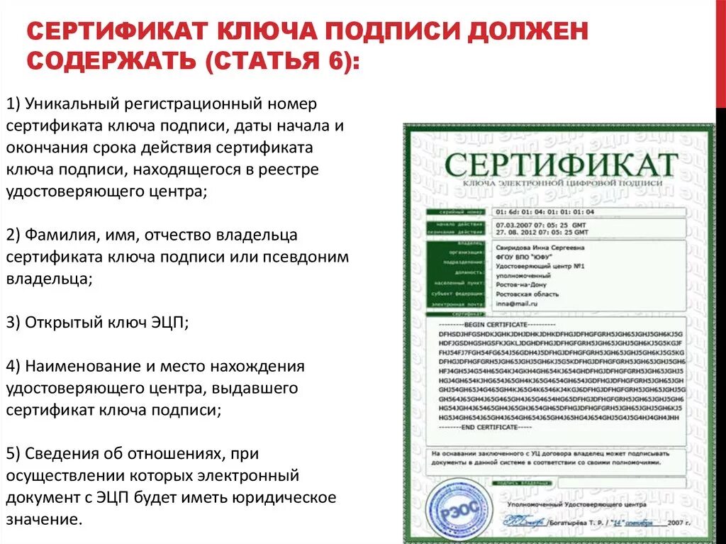 Сертификат эп