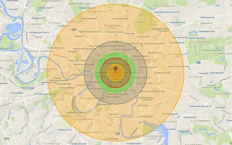 Радиус поражения боеголовки. Радиус поражения ядерной бомбы Москва. Радиус поражения ядерной бомбы на карте Москвы. Радиус положение ядерной бомбы. Дальность поражения ядерного взрыва.