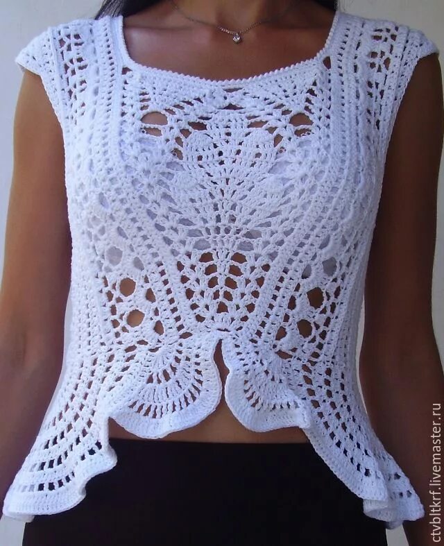 Летняя блузка крючком. Ажурное лето крючком. Летняя блузка крючком со схемами. Ажурное лето крючком. Летние кофточки крючком со схемами.