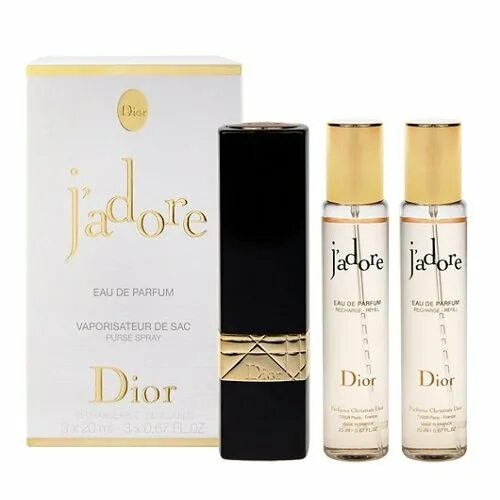 Духи 3 по 20 мл Jadore. Christian Dior 3 х 20 ml. Vaporisateur Spray Jadore. Парфюм Dior Jadore со сменными БЛОКАМИ.