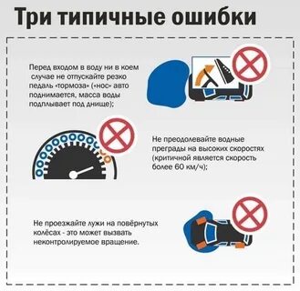 Ошибки при езде
