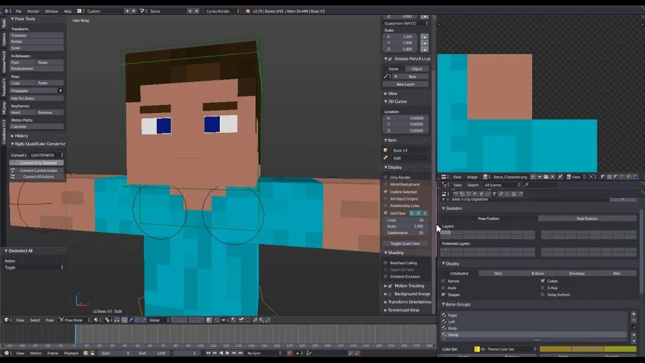 Minecraft simple rig blender