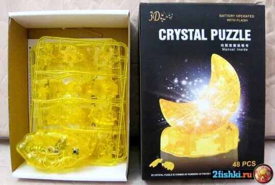 Как собрать crystal. 3д пазл магический Кристалл. Собирать светильник Crystal Puzzle. Светильник пазл 3д месяц. 3д пазлы светильник.