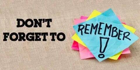 Remembering to forget