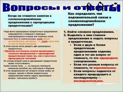 Запятые между однородными придаточными