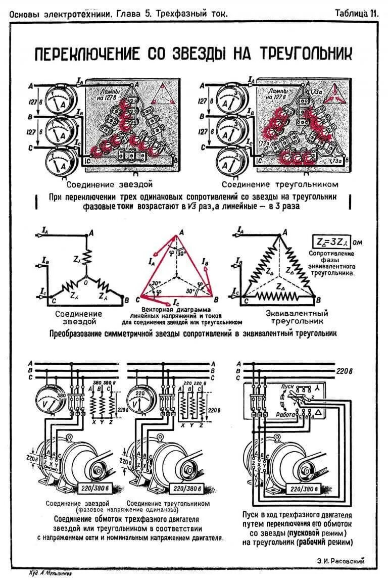 Соединение треугольник электродвигателя. Схема подключения электродвигателя звезда треугольник. Схема соединения звезда и треугольник электродвигателя. Схема подключения трёхфазного электродвигателя на 380 звезда. Схема подключения электродвигателя звезда треугольник 380.