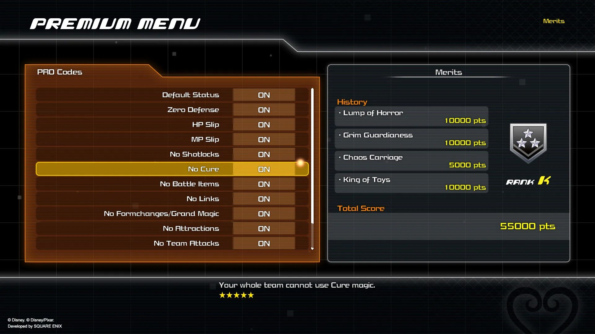 Kingdom menu. Kingdom hearts menu. premium menu. kingdom hearts 2 menu.