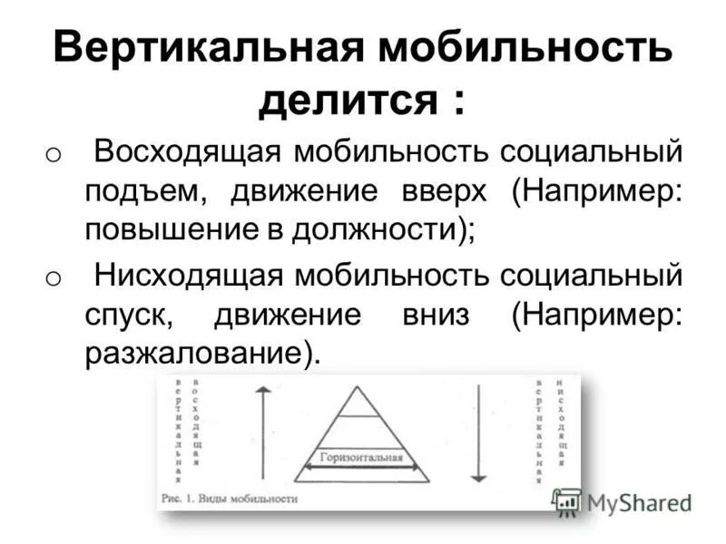 Вертикальная нисходящая мобильность примеры