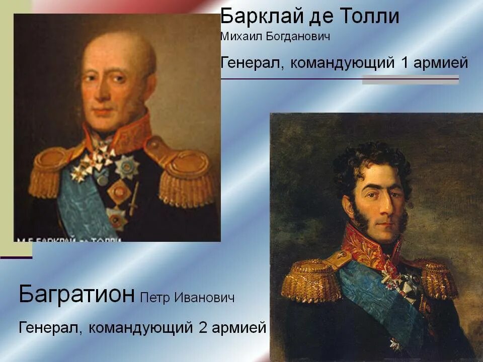 Багратион самое главное. Багратион 1812. Барклай де Толли Бородинское сражение.