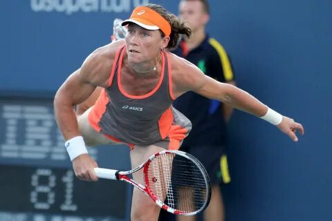 Samantha Stosur Aus 7 Plays Against Edina Gallovits Hall Rou On Day 2 Of Th...