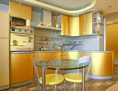 Кухня цвет золотой