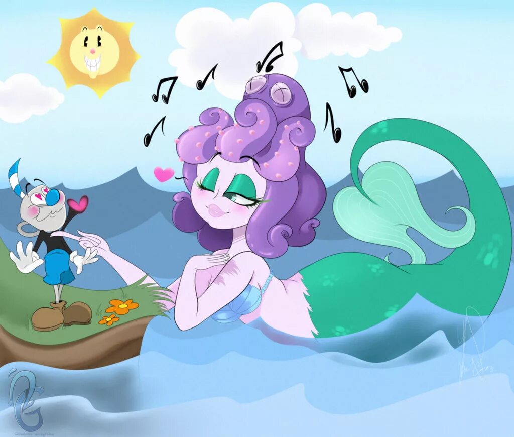 Maria x. Магмен и Каламария. Капхед Cala Maria. Капхед Cala Maria и Baroness. Cala Maria and Mugman.