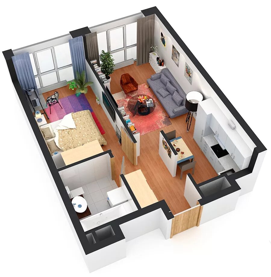 Дизайн проект квартиры. Современный интерьер 2 комнатной квартиры. Двухкомнатная студия планировка 45 кв. Планировка однокомнатной кв 40кв. Перепланировка хрущёвки 45 кв.