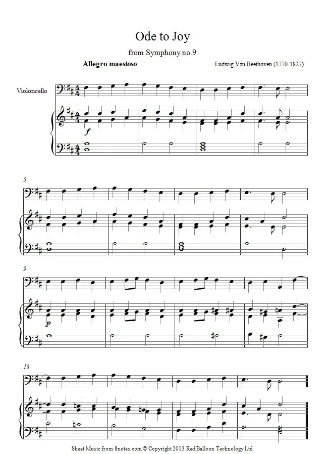 Beethoven&#039;s ode to joy