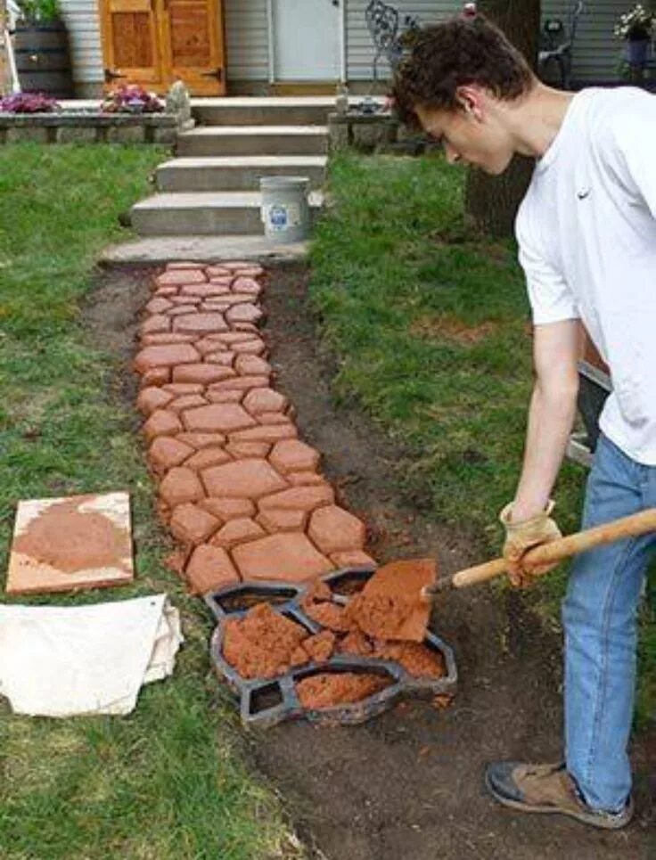 Stone Garden Pathway for Beautiful Outdoor Walkway