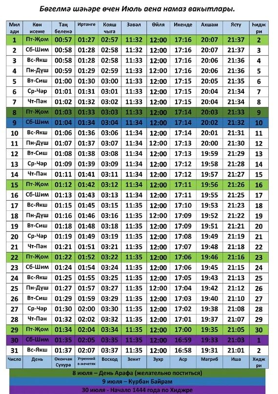 График намаза. Расписание намаза. График намазов на июль. График намазал на июль. Расписание намаза оренбург 2024