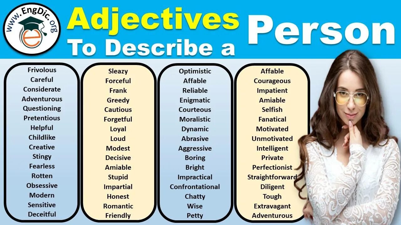 Adjectives to describe. Describing a person прилагательные. Adjectives to describe a person. Adjectives describing people. People's characteristics