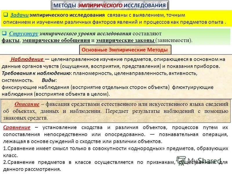 предмет и задачи эмпирического исследования. эмпирические методы исследования. виды эмпирических методов исследования. эмпирический метод исследования. измерение.
