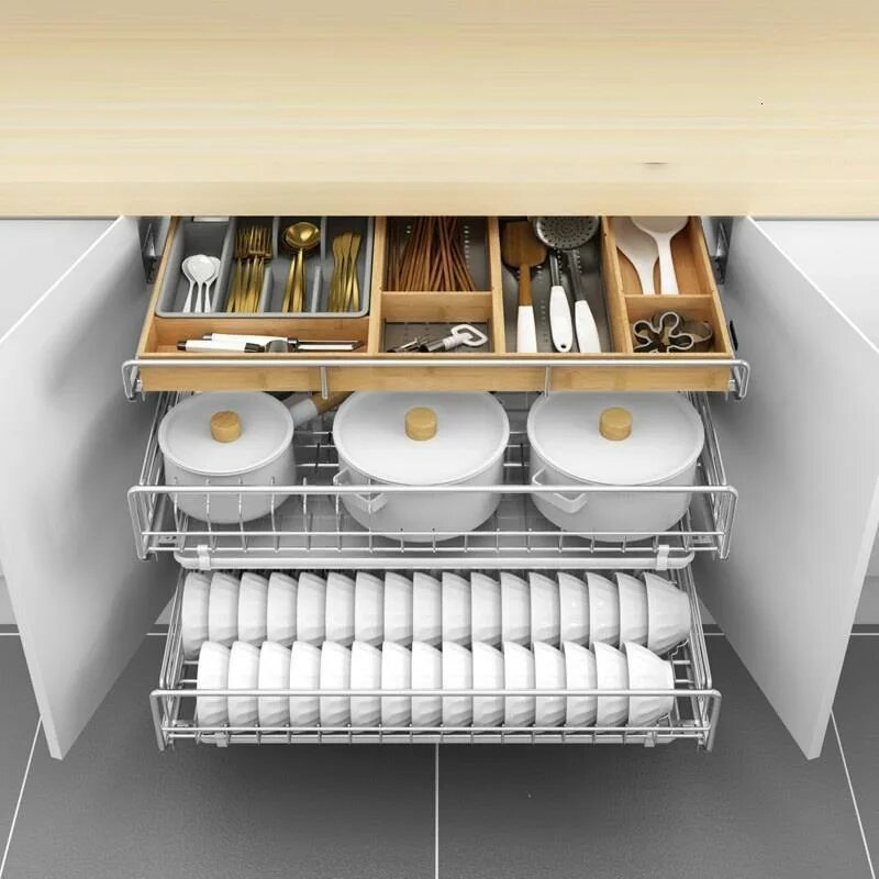 Ящик снизу. Inoxa 300 органайзер выдвижной. Наполнение кухонных шкафов. Выдвижной ящик для посуды. Наполнение для кухни в ящики.