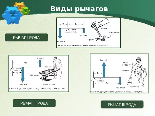 Первый род рычага. Виды рычагов. Рычаг второго типа. Виды рычагов в физике. Рычаги первого второго и третьего рода.