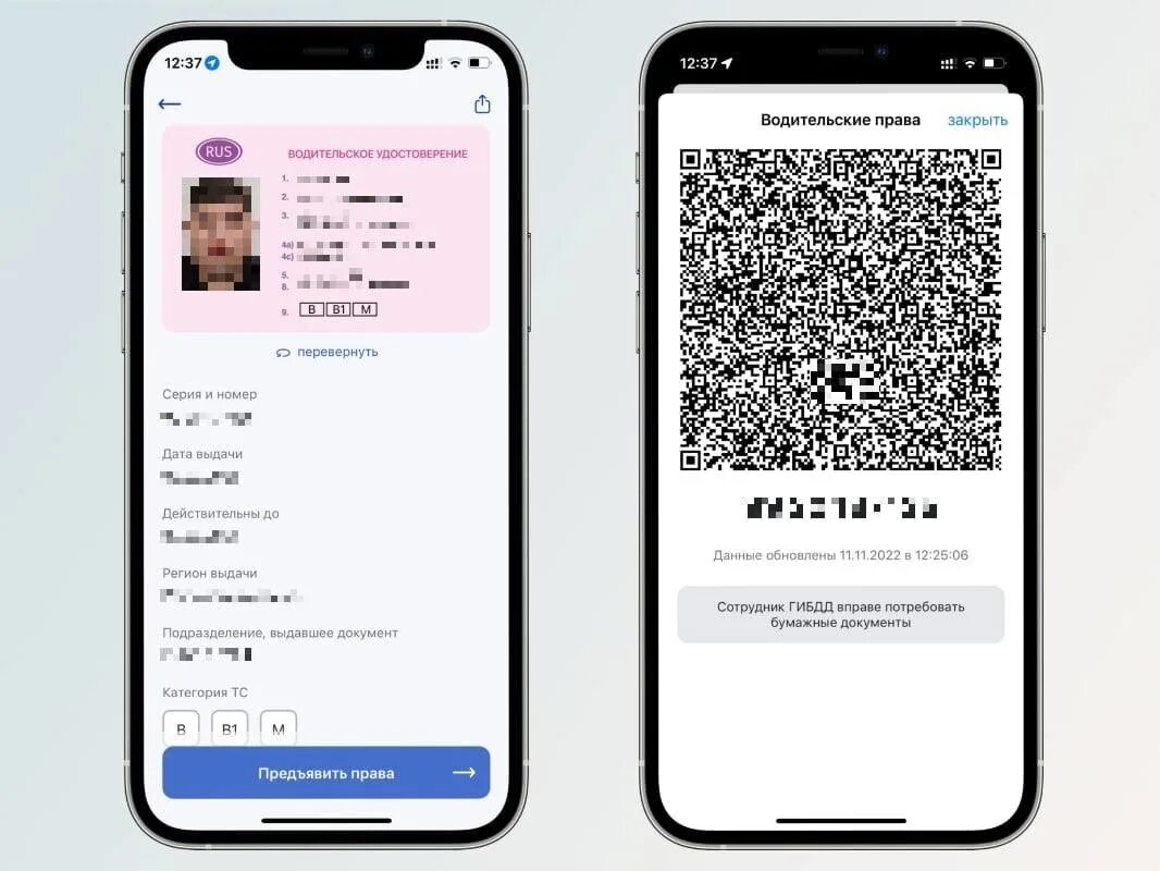 Qr код прав. Электронное водительское.
