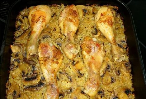 Ножки с грибами в духовке