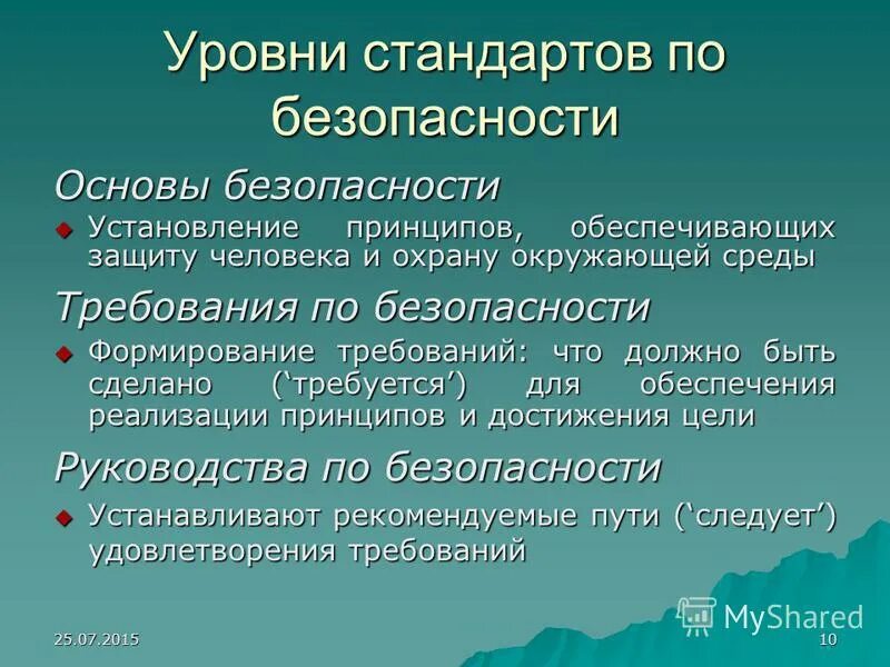 Установление среды безопасности