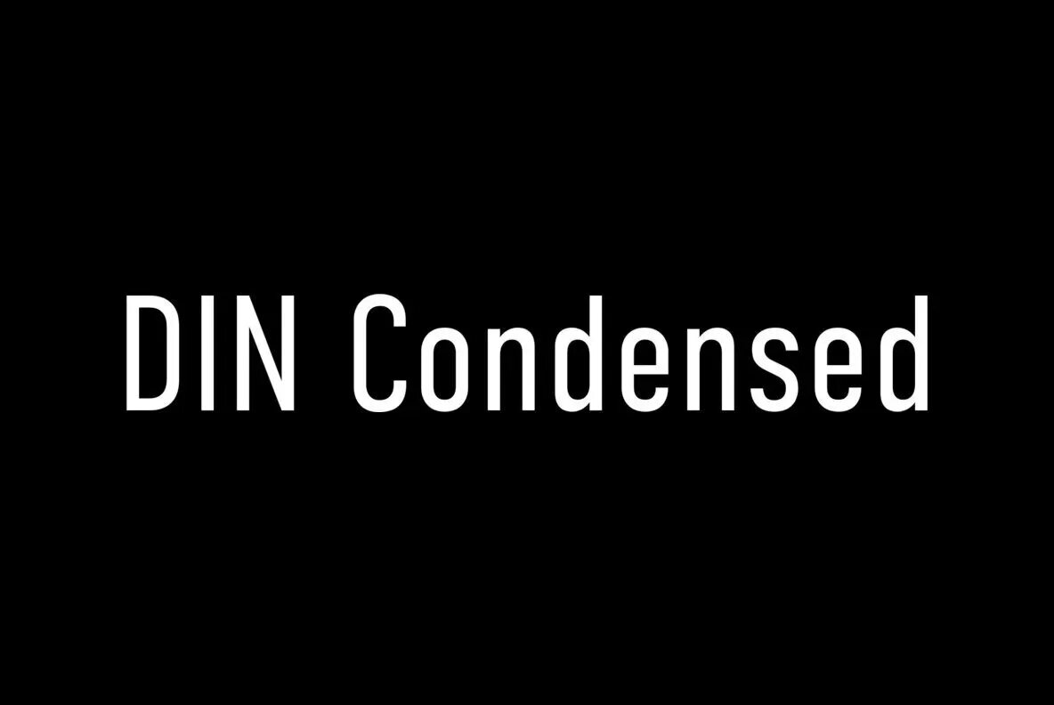 Шрифт din condensed