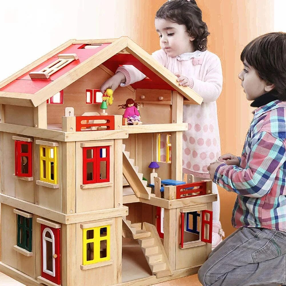 Той хаус. Игрушечный домик. Детский игрушечный домик. Игрушечный деревянный домик. Детский деревянный кукольный домик.