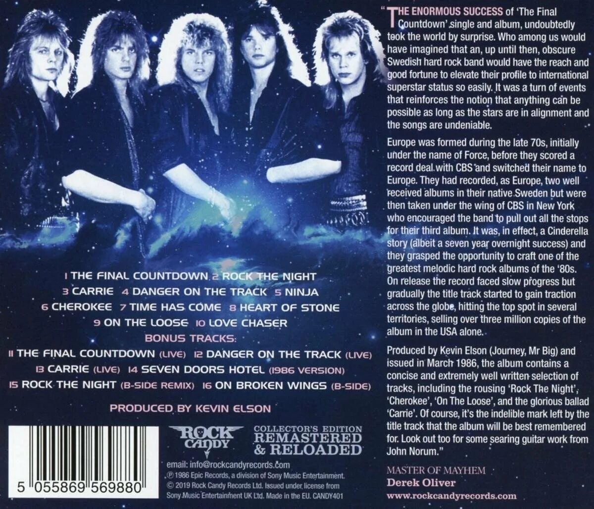 Europe группа 1986. Europe Final Countdown 1986 LP. Europe the Final Countdown album. Песня the Final Countdown.