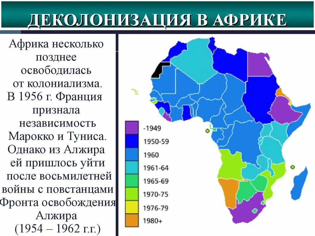 Деколонизация Африки карта. Деколонизация Африки во второй половине 20 века. Карта Африки после деколонизации. Этапы деколонизации Африки.