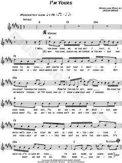 Im yours песня текст
