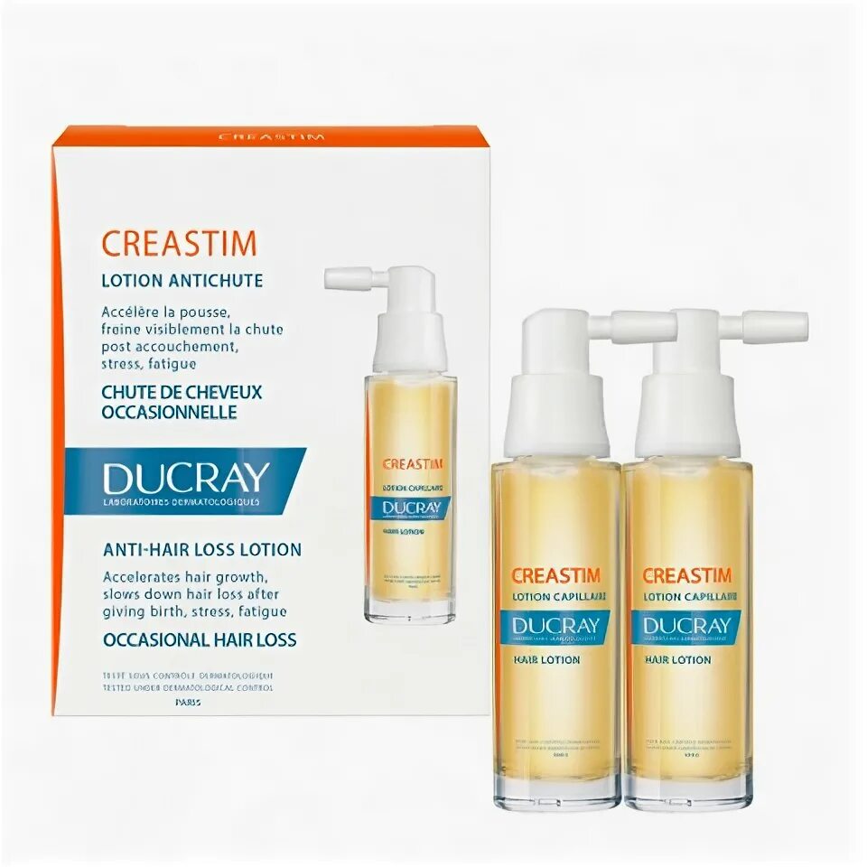 креастим лосьон против выпадения волос. лосьон креастим дюкрей. Ducray creastim лосьон против выпадения. Ducray creastim", 2 х 30 мл. креастим лосьон против выпадения волос.