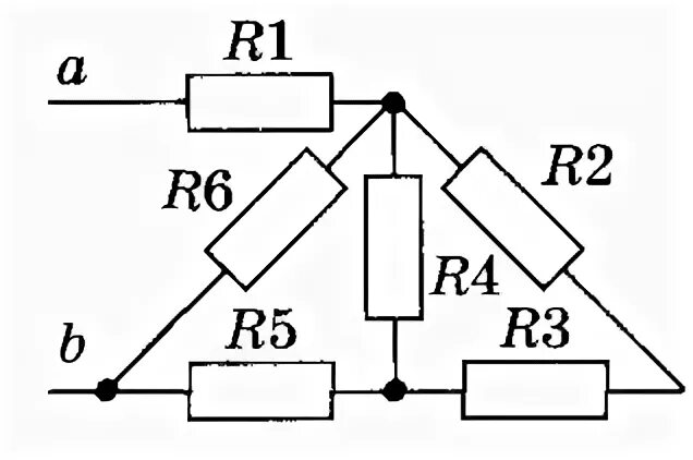 Электрическая цепь r1 r2 r3 r4 r5 r6. Электрическая цепь r1 =r2= r3 =r4 =r5 =r6=2ом l1=?. Сопротивления r2 r3 r4 соединены. Найдите общее сопротивление между точками а и б рис 14. На рисунке 129 изображено соединение 4 одинаковых