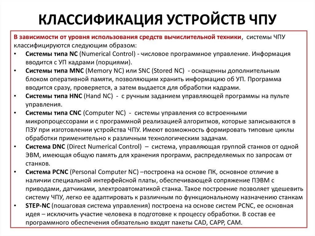 Устройство систем с числовым программным управлением - презентация онлайн
