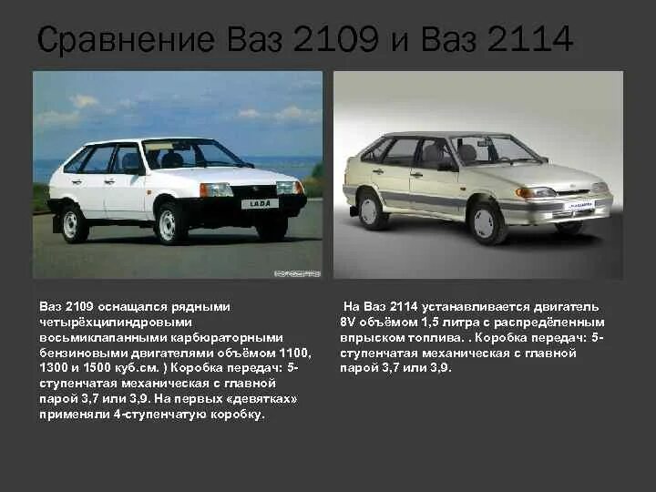 Различия ваз 2114. ВАЗ 2109 1 поколение. ВАЗ 2109 vs ВАЗ 2114. ВАЗ 2109 И ВАЗ 2114. ВАЗ 2109 И ВАЗ 2114 отличия.