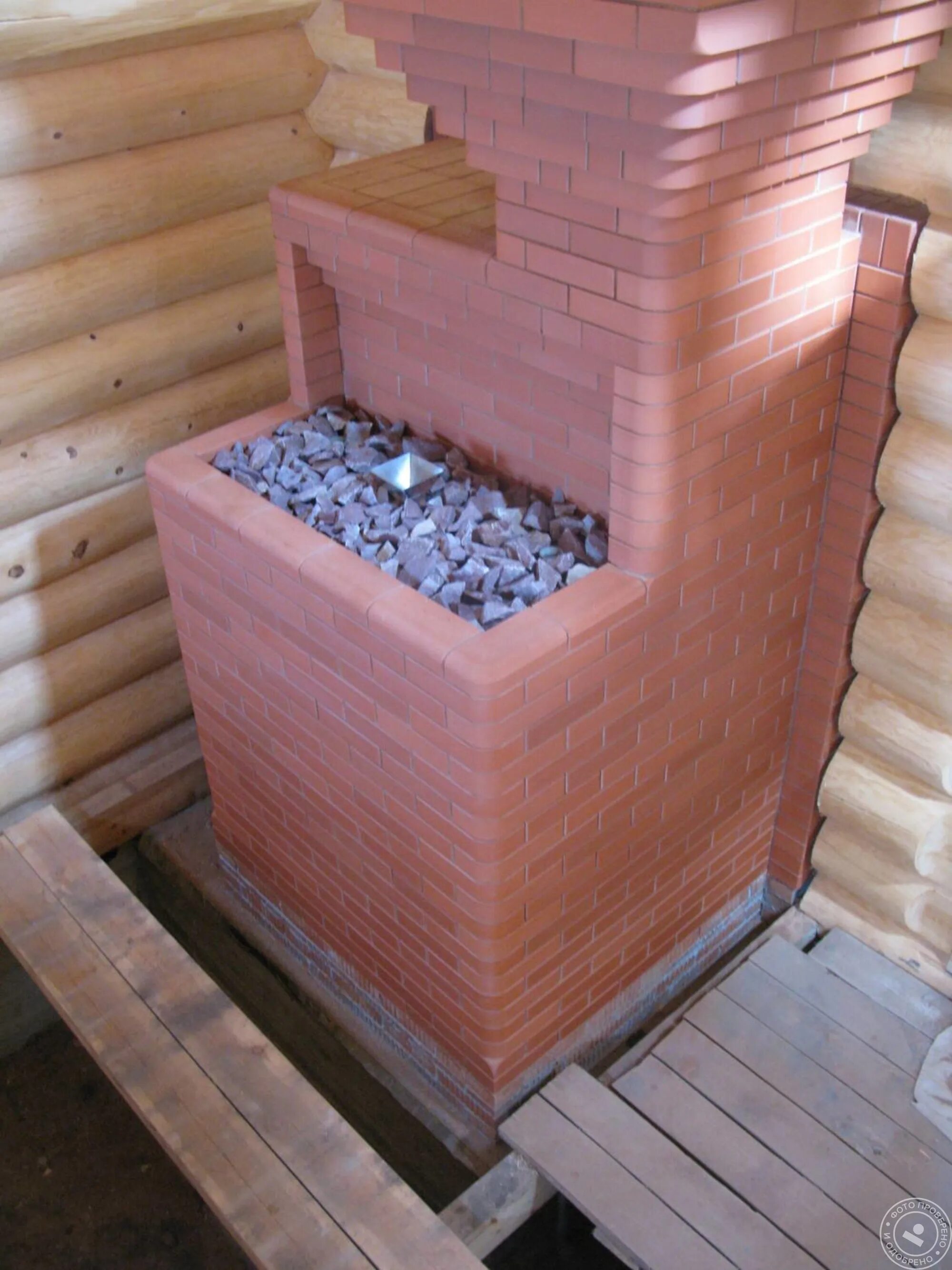 Банные печи каменки из кирпича