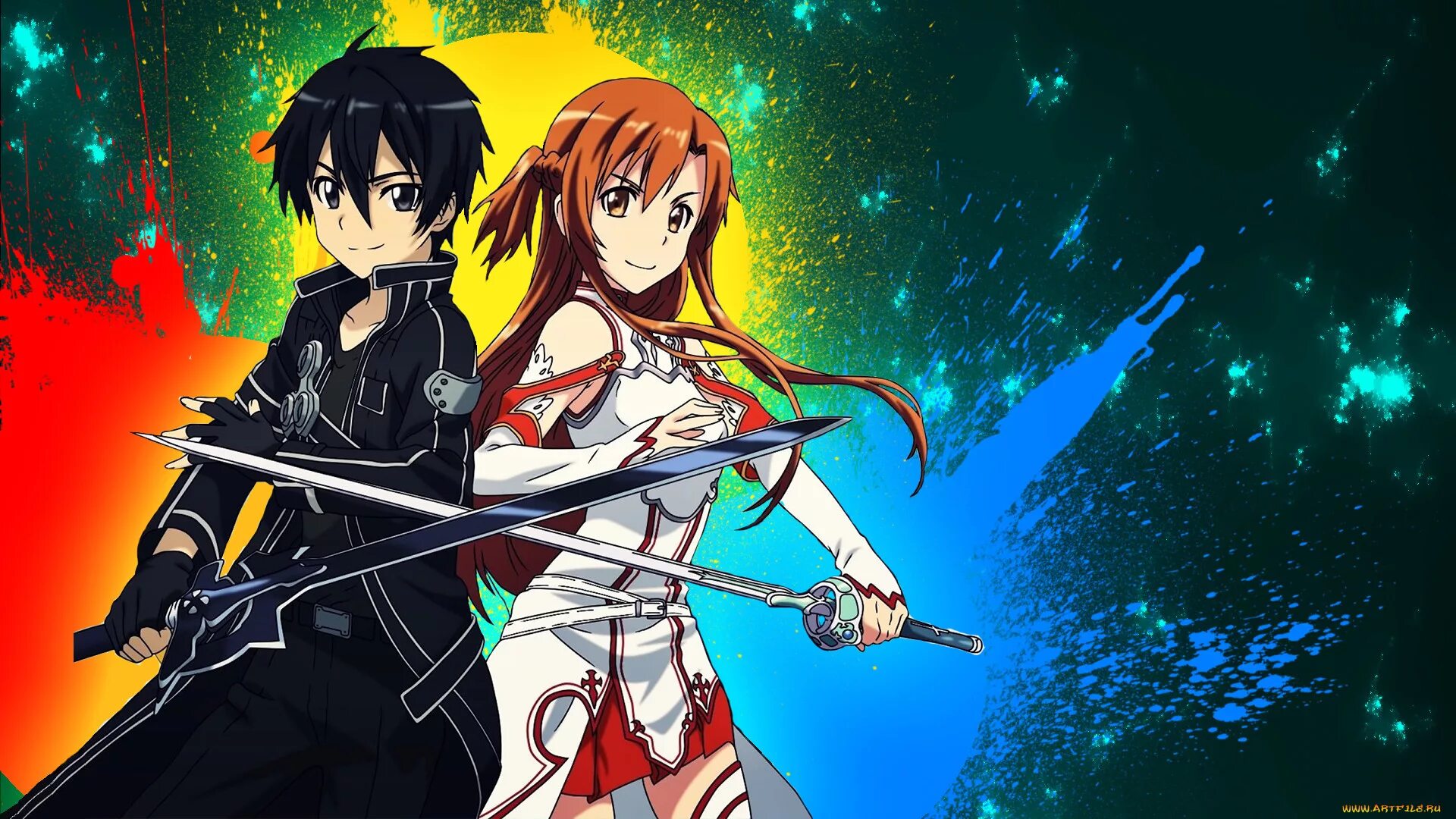 Мастер меча песни. Kirito and Asuna. Sao мастер меча.